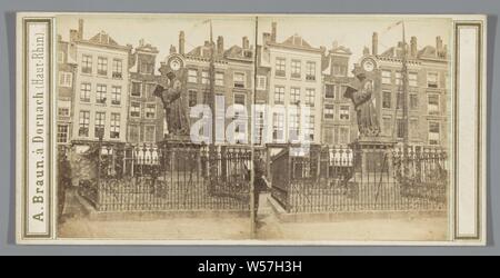 Rotterdam, Statue d'Erasme, sur la place du grand marche (Grote Markt), Grote Markt, Adolphe Braun, Netherlands, 1864 Stock Photo