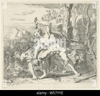 Cain slays Abel with a jaw-bone Stock Photo - Alamy