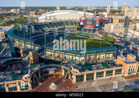 Entrance of a baseball stadium, Comerica Park, Detroit, Michigan, USA Stock  Photo - Alamy