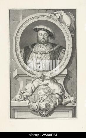 Portrait of Henry VIII, king of England and Ireland, Etienne Desrochers ...