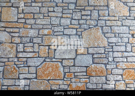 Seamless wall texture with gray stones in form of rectangle Stock Photo