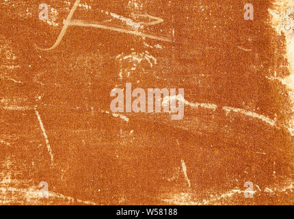 Horizontal texture of rusty metal with copy space Stock Photo