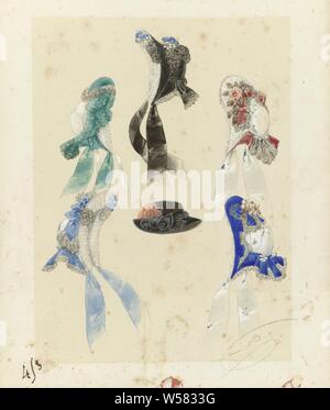 Six hats, 1859 Stock Photo - Alamy