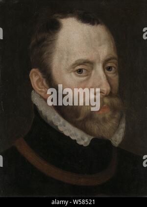 Portrait of Philippe de Montmorency, Count of Horne, Admiral of the Netherlands, Member of the Council of State, Admiral of the Netherlands and member of the Council of State. Bust to the right., Anthonis Mor (copy after), 1540 - 1650, paper, panel, oil paint (paint), h 40 cm × w 30.3 cm × t 1.3 cm d 4.8 cm Stock Photo