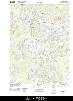 Massachusetts  USGS Historical Topo Map MA Maynard 20120613 TM Restoration Stock Photo