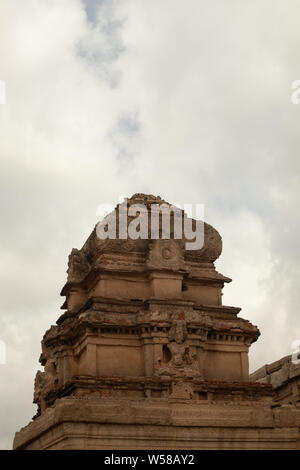 Ruined tower of Sri Krishna temple in Hampi,India. Stock Photo