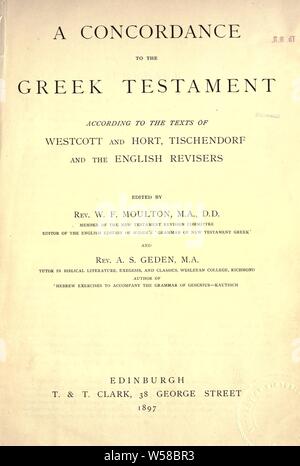 A concordance to the Greek Testament : according to the texts of