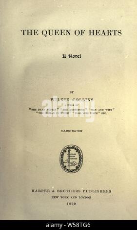 The queen of hearts ; a novel : Collins, Wilkie, 1824-1889 Stock Photo