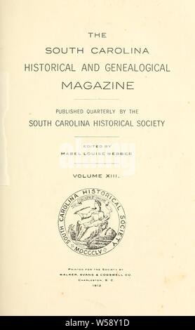 . The South Carolina historical and genealogical magazine . of Capt ...