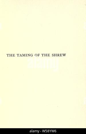 The taming of the shrew : Shakespeare, William, 1564-1616 Stock Photo