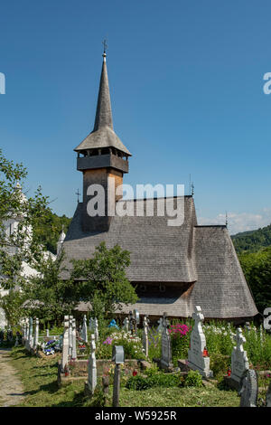 Paraschiva Wooden Church, Botiza, Maramures, Romania Stock Photo