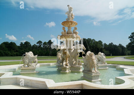 Fountain at Barber Marina, Elberta, Alabama, USA Stock Photo