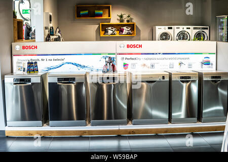 inside Bosch showroom silver inox Bosch SuperSilence dishwashers