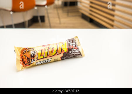 Lion chocolate bar manufactured by Nestle Stock Photo