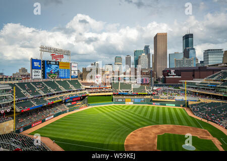 Thunderstorm over Target Field Stock Photo