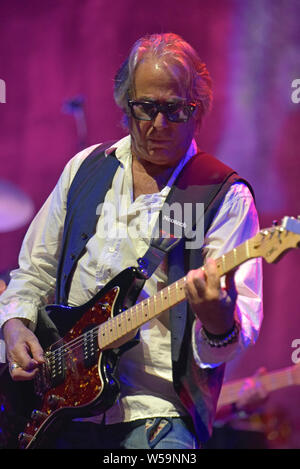 LOS ANGELES, CALIFORNIA - JULY 03: Musician Danny Kortchmar of The Section and Immediate Family performs onstage during the California Saga 2 Benefit Stock Photo