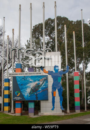 Melbourne Sports and Aquatic Centre, Albert Park Lake, Melbourne, Australia Stock Photo