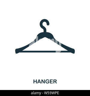 Hanger icon. Flat style icon design. UI. Illustration of hanger icon. Pictogram isolated on white. Ready to use in web design, apps, software, print. Stock Photo