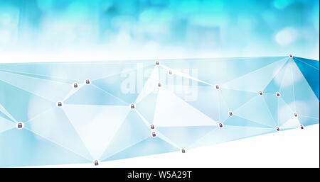 Creative digital art, cyber threats security concept Stock Photo
