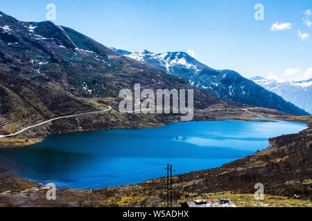 Beautiful Elephant lake at Sikkim Stock Photo