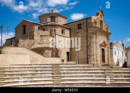 SS. Addolorata church. Old town of Pomarico. Basilicata, Italy Stock Photo
