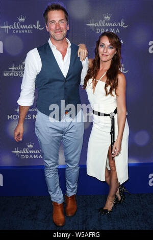 Beverly Hills, United States. 26th July, 2019. BEVERLY HILLS, LOS ANGELES, CALIFORNIA, USA - JULY 26: Colin Donnell and Patti Murin arrive at the Hallmark Channel And Hallmark Movies And Mysteries Summer 2019 TCA Press Tour Event held at a Private Residence on July 26, 2019 in Beverly Hills, Los Angeles, California, United States. (Photo by Xavier Collin/Image Press Agency) Credit: Image Press Agency/Alamy Live News Stock Photo