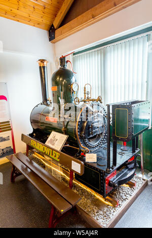 Interior view of the Narrow Gauge Railway Museum based at Tywyn Wharf station on the Talyllyn Railway, Gwynedd, Wales, UK Stock Photo