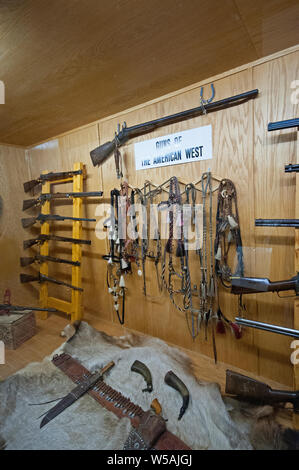 Guns of American West on display at High Plains Western Heritage Center, Spearfish, County Lawrence, South Dakota, USA Stock Photo