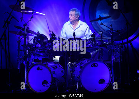 Nick Mason a drummer of the Nick Mason’s Saucerful of Secrets Psychedelic Rock band performed a sold out show in Toronto. Stock Photo