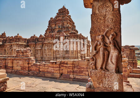 Pattadakal temple, UNESCO world heritge site,Karnataka, India Stock Photo