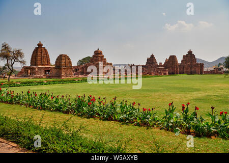 Pattadakal temple, UNESCO world heritge site,Karnataka, India Stock Photo