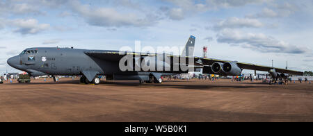 USAF Global Strike Command B-52H captured at the 2019 Royal International Air Tattoo at RAF Fairford. Stock Photo