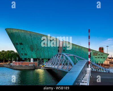NEMO Science Museum in Amsterdam at Oosterdok Kai, Amsterdam, Noord-Holland, North Holland, Netherlands, Europe Stock Photo