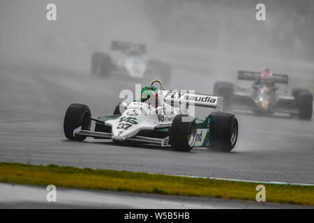 TOWCESTER, United Kingdom. 27th July, 2019. Christophe D'Ansembourg (Williams FW07C) during Sir Jackie Stewart Trophy for FIA Masters Historic Formula One of Day Two of Silverstone Classic Moto Racing at Silverstone Circuit on Saturday, July 27, 2019 in TOWCESTER, ENGLAND. Credit: Taka G Wu/Alamy Live News Stock Photo