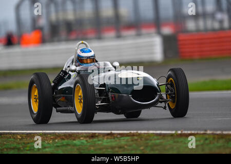 TOWCESTER, United Kingdom. 27th July, 2019. Miles Griffiths (Lotus 16 368) during Gallet Trophy for Pre '66 Grand Prix Cars (HGPCA) of Day Two of Silverstone Classic Moto Racing at Silverstone Circuit on Saturday, July 27, 2019 in TOWCESTER, ENGLAND. Credit: Taka G Wu/Alamy Live News Stock Photo
