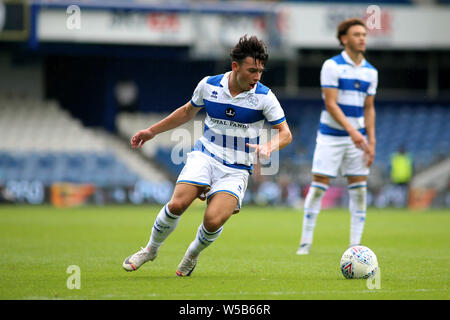 London, UK. 27th July, 2019. Ilias Chair of Queens Park Rangers during pre-season football friendly match, Queens Park Rangers v Watford at Loftus Road Stadium in London on Saturday 27th July 2019. this image may only be used for Editorial purposes. Editorial use only, license required for commercial use. No use in betting, games or a single club/league/player publications. pic by Tom Smeeth/Andrew Orchard sports photography/Alamy Live news Credit: Andrew Orchard sports photography/Alamy Live News Stock Photo