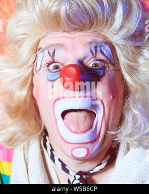 Portrait of a Clown in the circus arena Stock Photo - Alamy