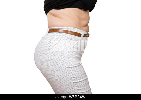 Fat mature woman. Overweight and obesity concept Stock Photo - Alamy