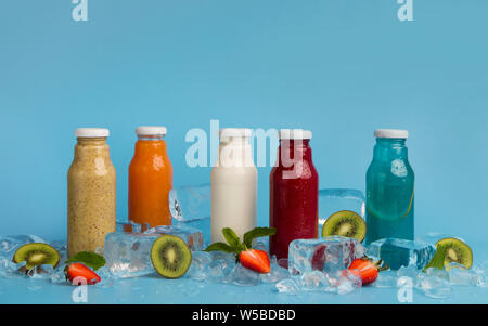 Set of different detox cocktails for every day healthy nutrition Stock Photo