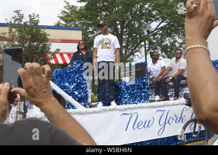 New Rochelle, USA. 27th July, 2019. It was MARIANO RIVERA Day for the  famous New York Yankees pitcher and newly inducted Hall of Famer, who was  honored by his adoptive city of