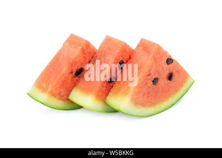 slice of watermelon isolated on white background with clipping path Stock Photo