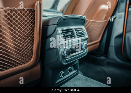 Control panel in the back of the car. Stock Photo
