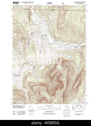 Massachusetts  USGS Historical Topo Map MA Williamstown 20120622 TM Restoration Stock Photo
