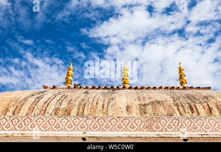 Architectural details of Amer Palace / fort. Amer, India, near Jaipur, Rajasthan, India. Stock Photo