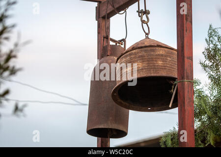 Rusty metal bells, Mekele, Ethiopia Stock Photo