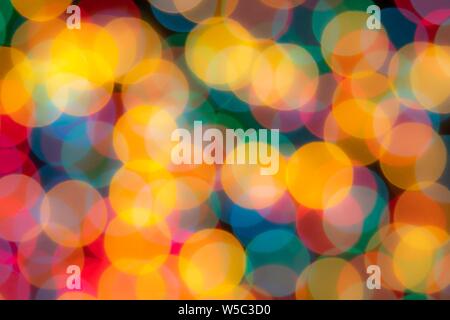 Blurred Defocused Multi Color Lights. Stock Photo