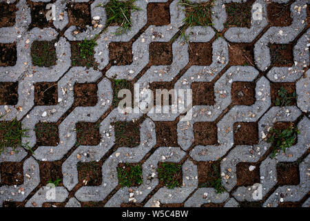 The white bricks tile floor Stock Photo