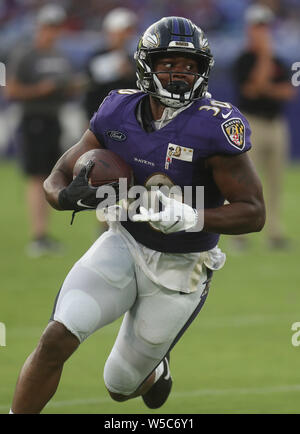 Baltimore, USA. 27th July, 2019. Baltimore Ravens QB Robert Griffin III ...