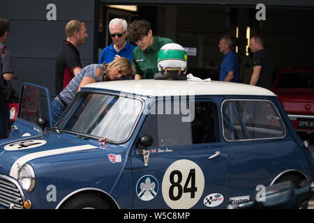 Silverstone,UK,26th July 2019,Minis prepare in the Pitts as the Silverstone Classic opens for three spectacular Days of racing. Stock Photo