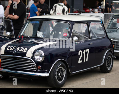 Silverstone,UK,26th July 2019,Minis prepare in the Pitts as the Silverstone Classic opens for three spectacular Days of racing. Stock Photo